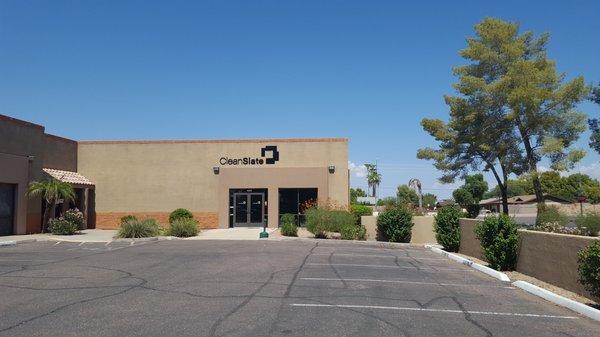 CleanSlate Addiction Center is located on Baseline Road between Gilbert and Lindsay.