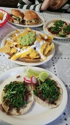 Carne asada Nachos. I wish they had some Carne asada fries like down south Cali. Tacos!