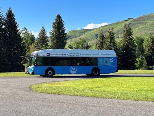 Electric bus in Sun Valley, ID