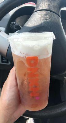 Medium iced black tea with sweet foam!