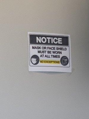 Mask notice