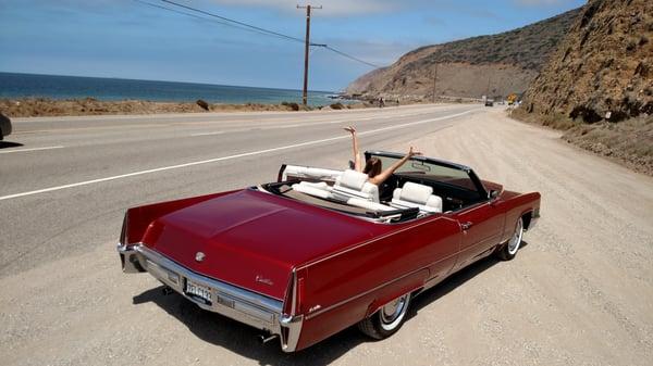 On our way up the coast in this gem!