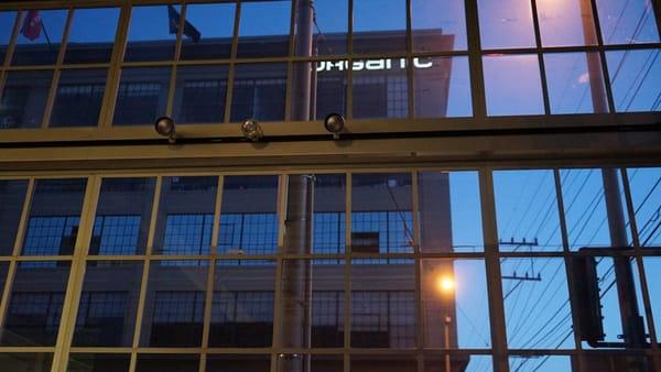 gorgeous dusk sky through the windows