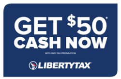 Get $50 Cash with paid tax preparation