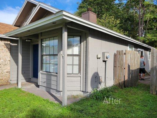 This is the home finished. Rotted wood replaced got a beautiful makeover