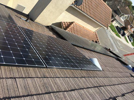 2nd array of 8.6KW SUNPOWER 410Watts modules . a successful inspection done today.