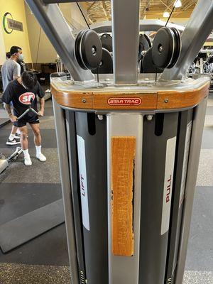 Dust and dirt all on top of the equipment throughout this gym