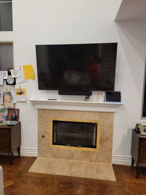 Finished installation with soundbar.