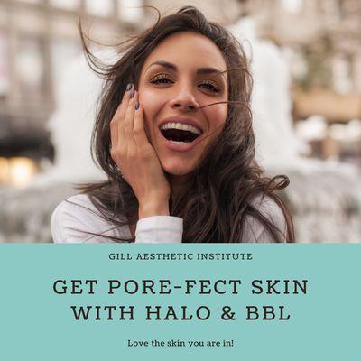 HALO and BBL together improve fine lines and wrinkles, skin laxity, uneven skin texture and tone, acne scarring, and even sun damage.