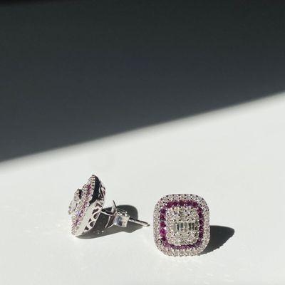 Diamond and Ruby Earrings- Chantilly Jewels, a jewelry store and repair shop in Kendall, FL