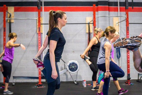 Warm up is guided by the coach in each class