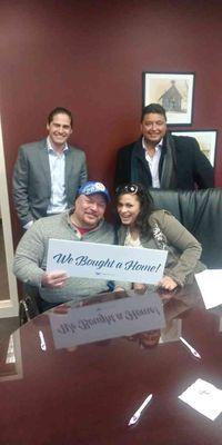 Luisvany with his Wife the day they closed on their new home. Their Realtor from AFTHA, Josh, and their Loan Officer from AFTHA, Eloy.