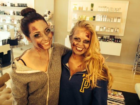 We do Halloween makeup application as well