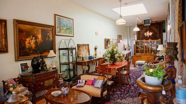 In addition to fine antique and furniture restoration and reupholstering services, Finetiques is a boutique antique shop.