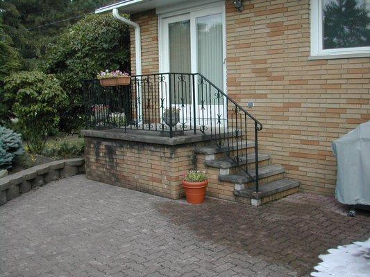 Brick Steps Before Pressure Washing/Restoration