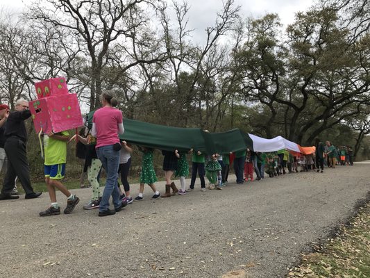 Celebrating St.Patrick with a parade !