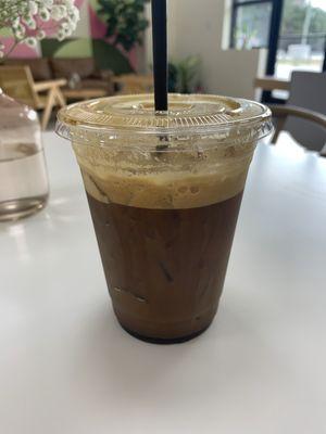 Brown sugar shaken espresso with oat milk. Delicious doesn't being to describe this drink.