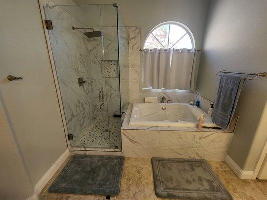 Contracted Sierra Group to redo our master shower and bath, and paint our master bedroom and bathroom.