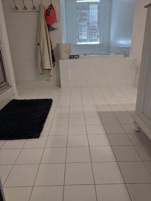 A bathroom recently cleaned by our company!