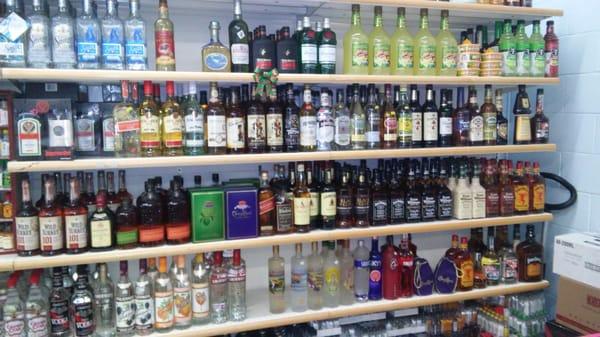 Full line of liquor selections