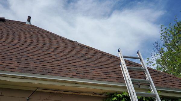 Put on new ridge cap shingles.