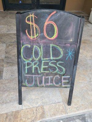 Cold pressed juice on sale