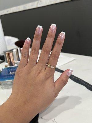 French gel manicure with chrome