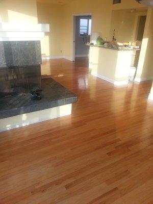 After hardwood floor refinishing