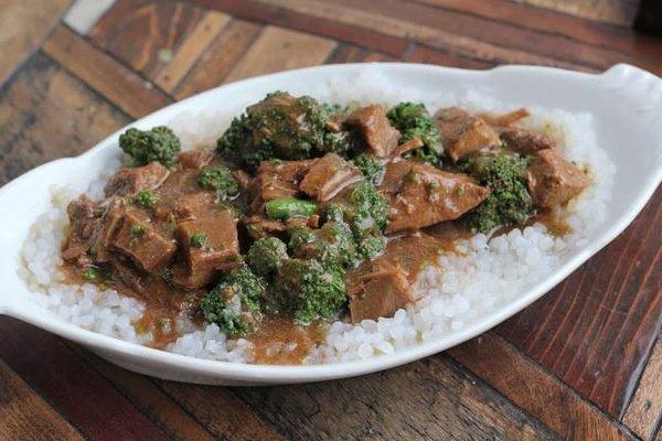 Slow cook beef and broccoli.