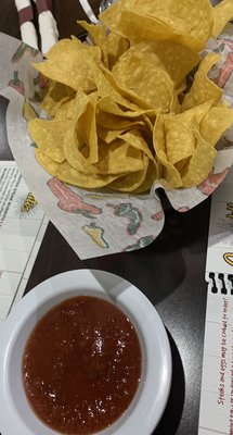 Tortilla chips and salsa