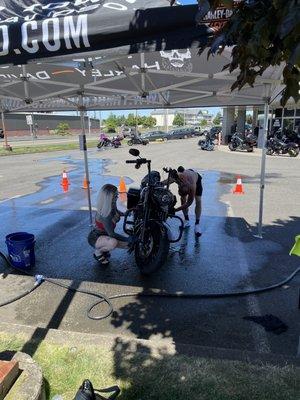 Bikini bike wash