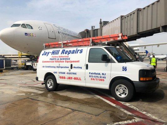 Providing service at Newark Int'l Airport