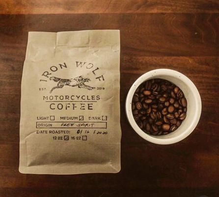 Iron wolf roasted coffee beans (from their Instagram @ironwolfcoffee)