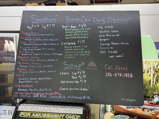 Menu board