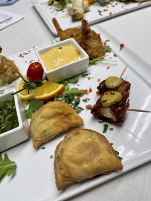 Beef empanadas with chimichurri dipping sauce