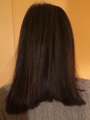 Uneven, cricket long- bob