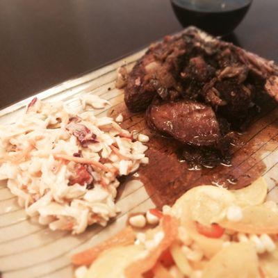 Nature's Hand Cattle braised Short Ribs with fresh apple slaw... yum!