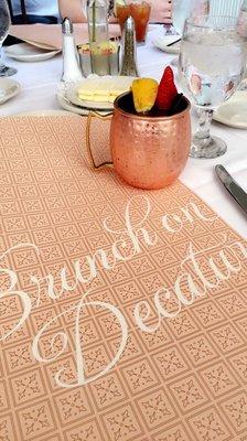 Brunch menu