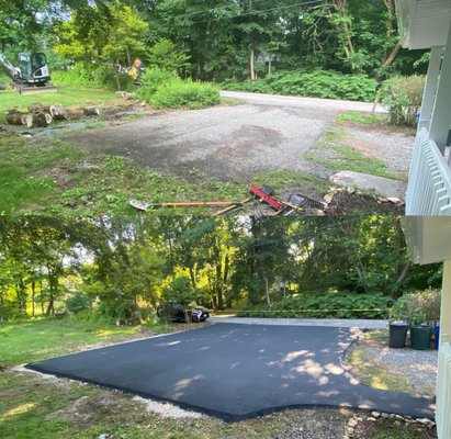 Driveway before & after