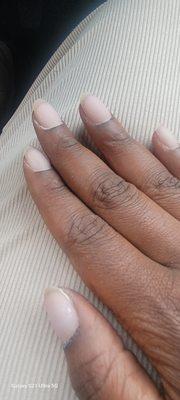 Shape is bad, nails not finished, filled nails way too short. Very bad job