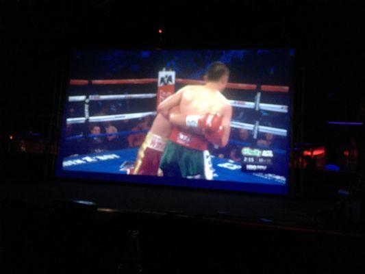 Big screen TV to watch the fights