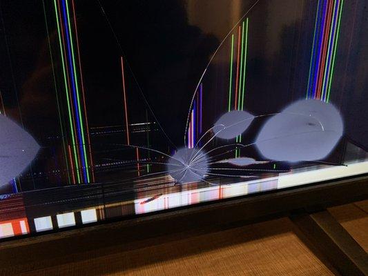 Damaged TV