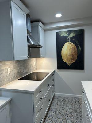 Guest house kitchen. Full suite of appliances with vented cookto.