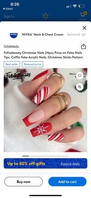 This was the photo I showed her. I wanted my nails like this.