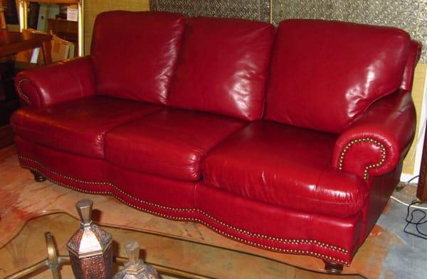 87" Nailhead Sofa
 100% Leather
 $ 349.99