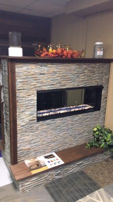 This is our display of the Superior Paris lights vent free gas fireplace.