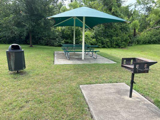 Covered picnic area and grill