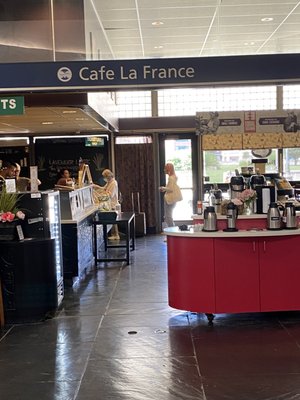 Entrance from station waiting area.