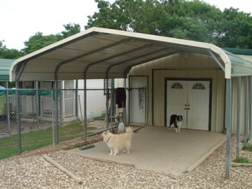 Two 18'x21' canopies provide shade and protection from the elements.