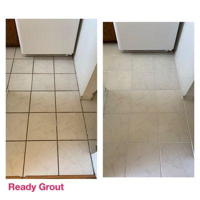 Kitchen floor: deep cleaning, color stained, and sealed